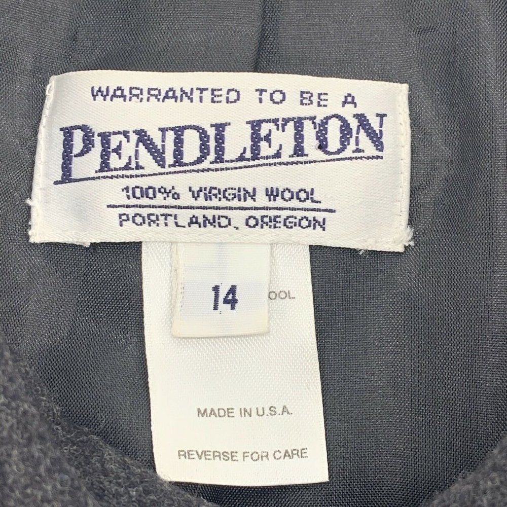 Women's Pendleton Blazer Jacket Charcoal Gray 14 … - image 6